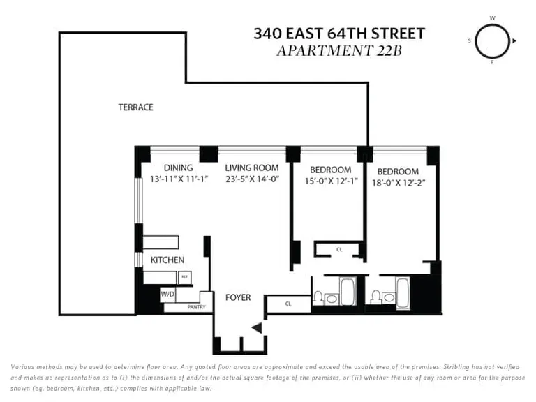 340 East 64th Street, 22B | floorplan | View 9