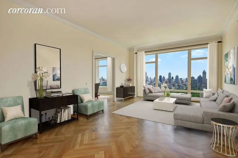 New York City Real Estate | View 15 Central Park West, 30B | Glorious Living Room | View 8