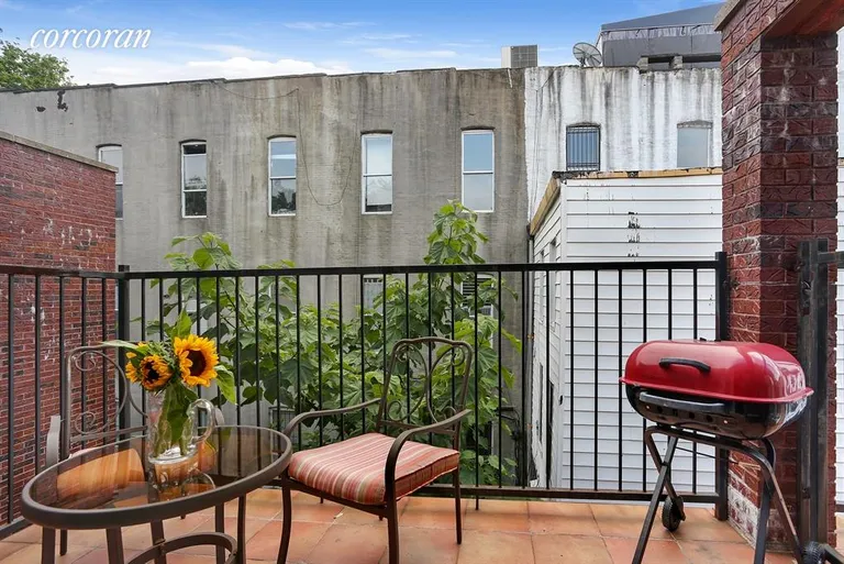New York City Real Estate | View 444 17th Street, 3B | One of two balconies with skyline views. | View 5