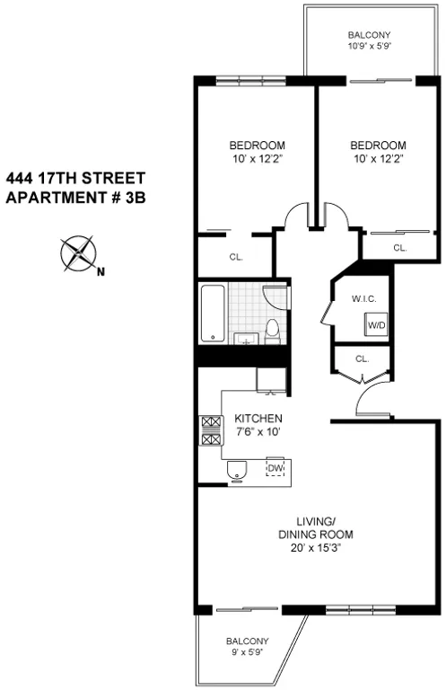 444 17th Street , 3B | floorplan | View 6