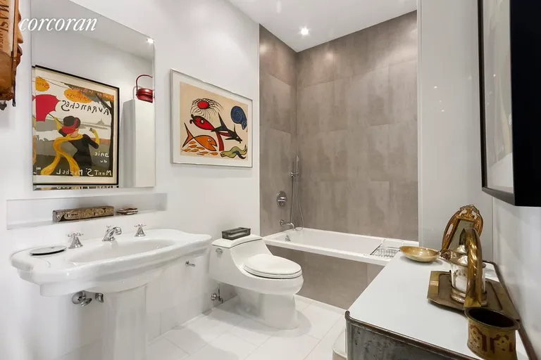 New York City Real Estate | View 321 West 13th Street, 5C | Spa Bathroom with Rain Shower and Soaking TUb | View 4