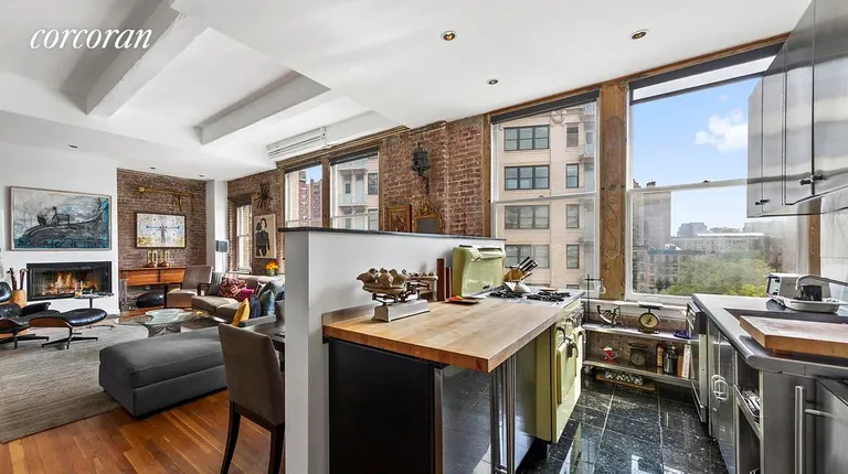 New York City Real Estate | View 321 West 13th Street, 5C | Industrial-Feel Open Kitchen. Stainless Cabinets | View 2