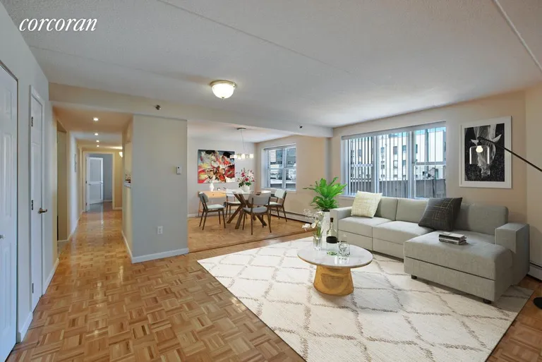New York City Real Estate | View 106 West 117th Street, 5F | Living Room Dinign room | View 8