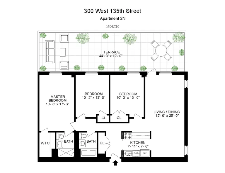 300 West 135th Street, 2N | floorplan | View 9
