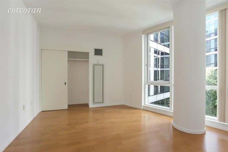 New York City Real Estate | View 200 Chambers Street, 3U | Quiet Bedroom with Garden view | View 3