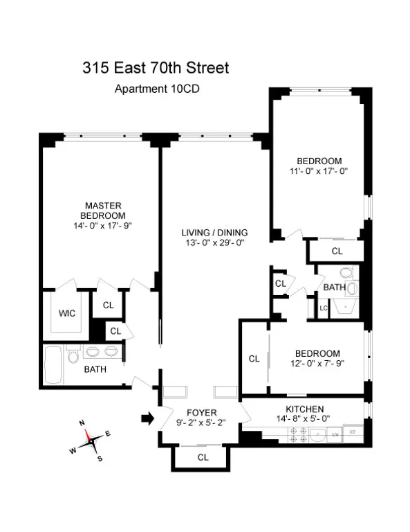315 East 70th Street, 10DC | floorplan | View 7