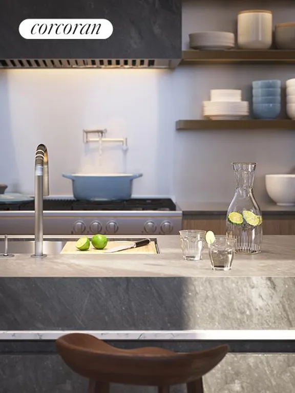 New York City Real Estate | View 70 Vestry Street, 4C | Daniel Romualdez custom-designed Kitchen | View 3
