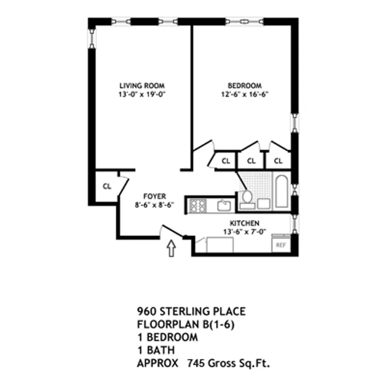 960 Sterling Place, 6B | floorplan | View 5
