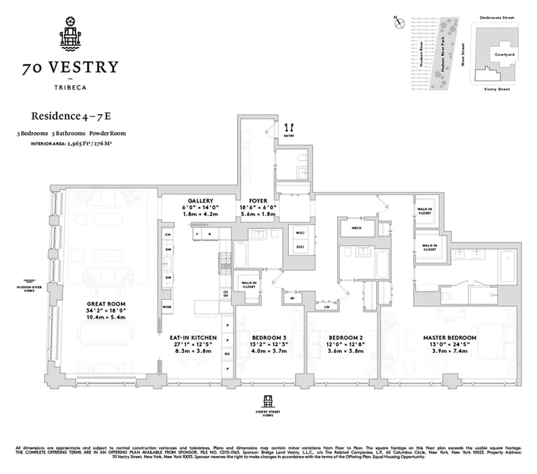 70 Vestry Street, 4E | floorplan | View 6
