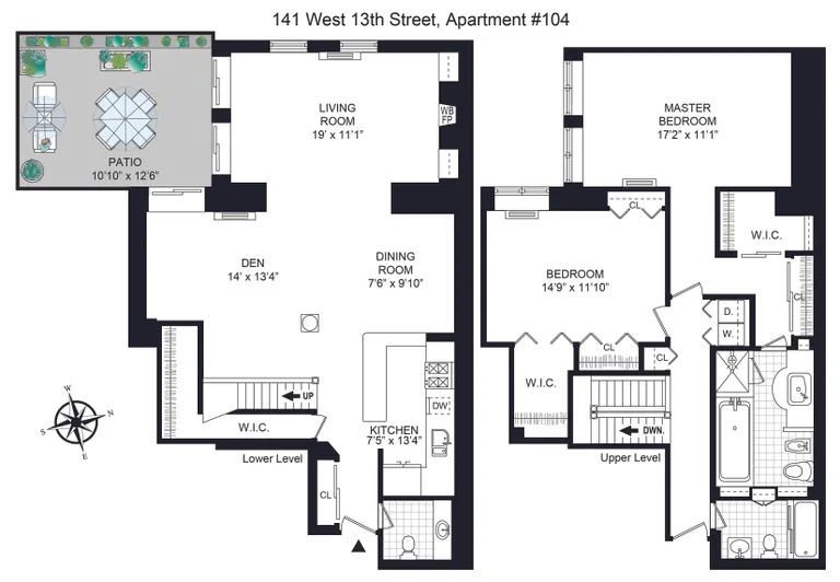 141 West 13th Street, 104 | floorplan | View 16
