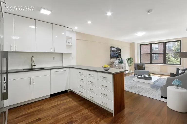 New York City Real Estate | View 125 96th Street, 2E | Kitchen and Living Room | View 2