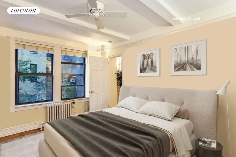New York City Real Estate | View 107 West 86th Street, 2D | Bedroom suite with lovely garden views | View 3