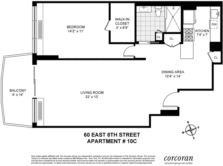 60 East 8th Street, 10C | floorplan | View 8