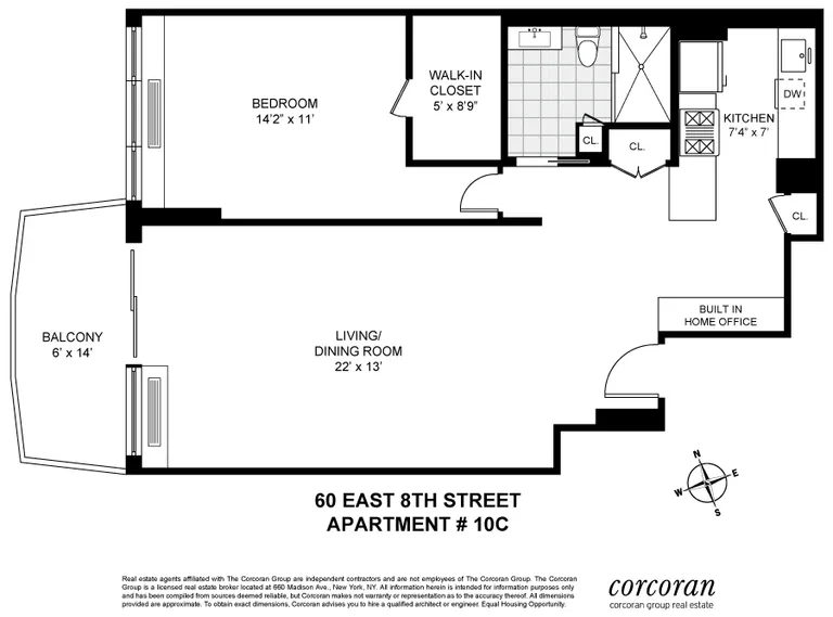 60 East 8th Street, 10C | floorplan | View 9