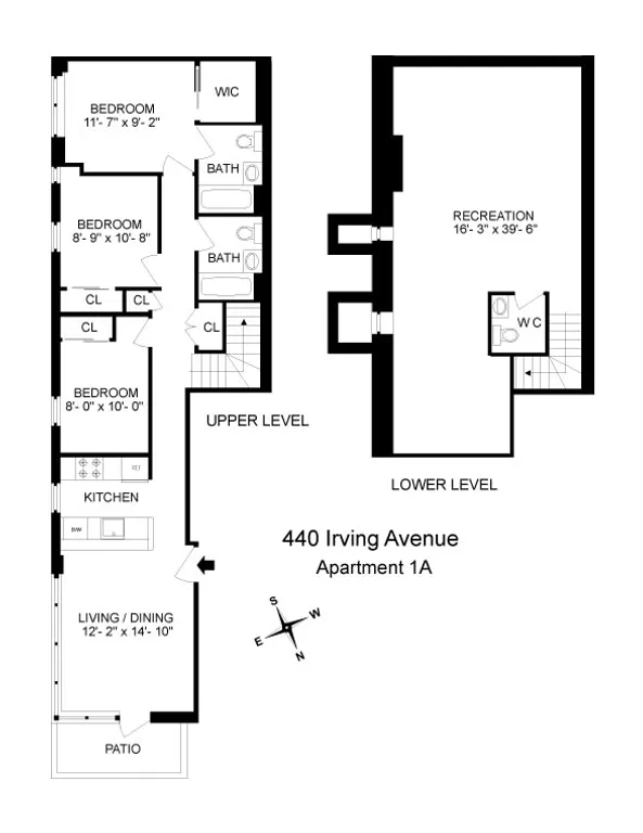 440 Irving Avenue, 1A | floorplan | View 7