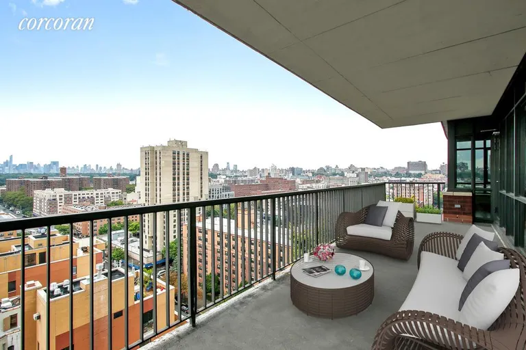 New York City Real Estate | View 1485 Fifth Avenue, 14H | HUGE balcony with S/E/W exposures!  | View 4