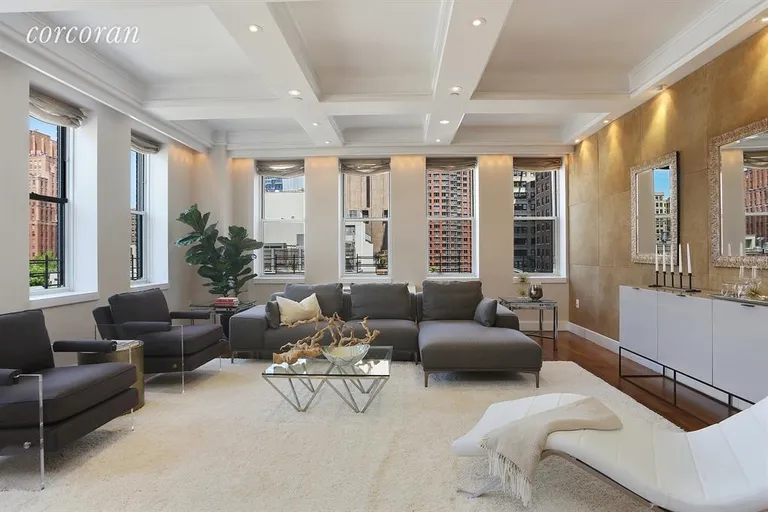 New York City Real Estate | View 80 Chambers Street, 8F | Living Room | View 2