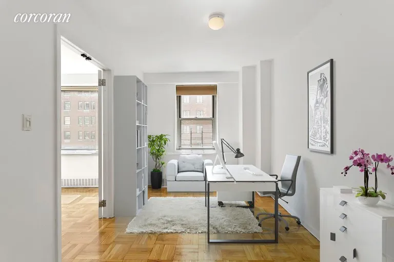 New York City Real Estate | View 525 East 86th Street, 8G | Cheerful windowed 2nd bedroom/office. | View 3