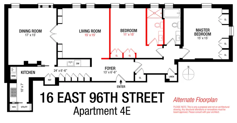 16 East 96th Street, 4E | floorplan | View 11