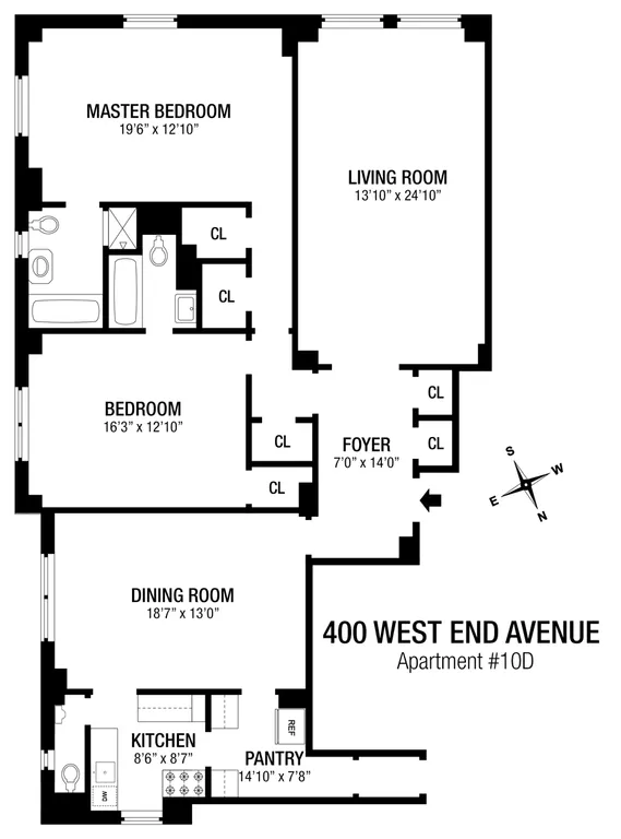 400 West End Avenue, 10D | floorplan | View 21