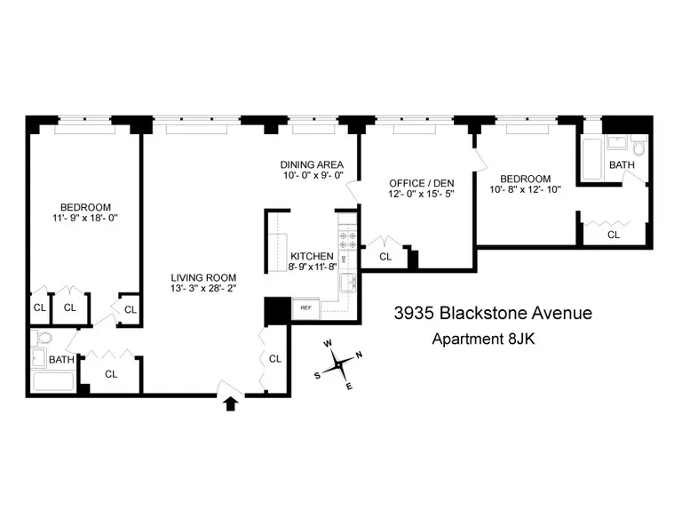 3935 Blackstone Avenue, 8JK | floorplan | View 9