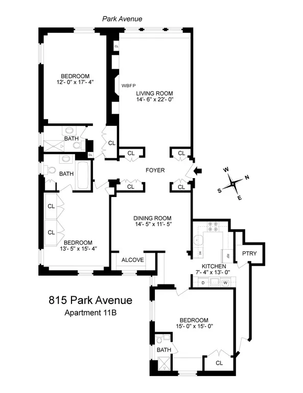 815 Park Avenue, 11B | floorplan | View 7