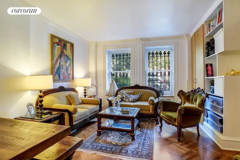 New York City Real Estate | View 428 8th Street | Garden Apartment Living Room | View 11
