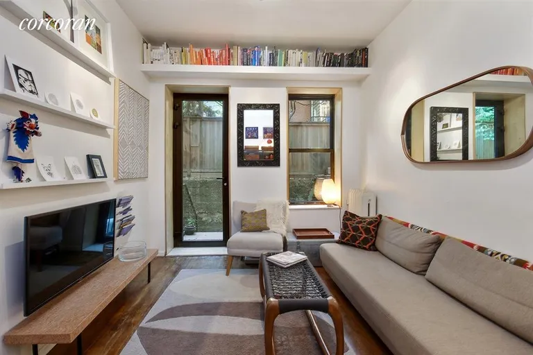 New York City Real Estate | View 55 Hicks Street, 4 | Living Room with Door to Patio | View 2