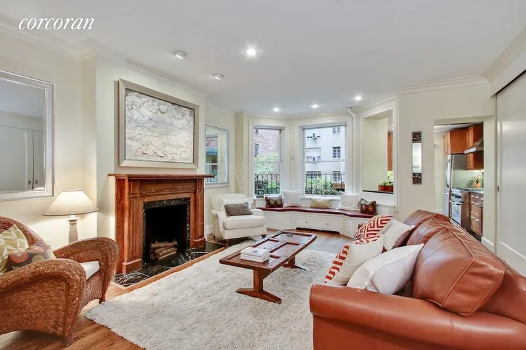 New York City Real Estate | View 8 Pierrepont Street, 1 | Living room with bay window | View 4