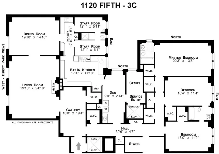1120 Fifth Avenue, 3C | floorplan | View 7