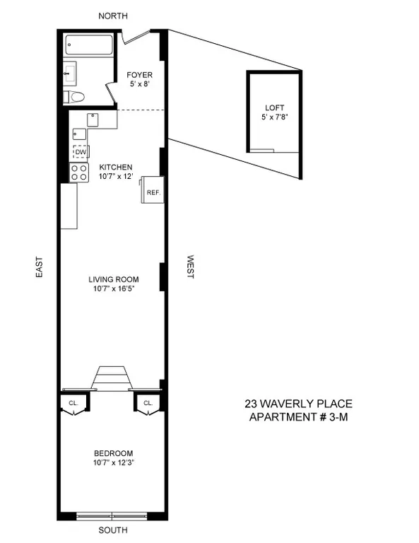 23 Waverly Place, 3M | floorplan | View 5