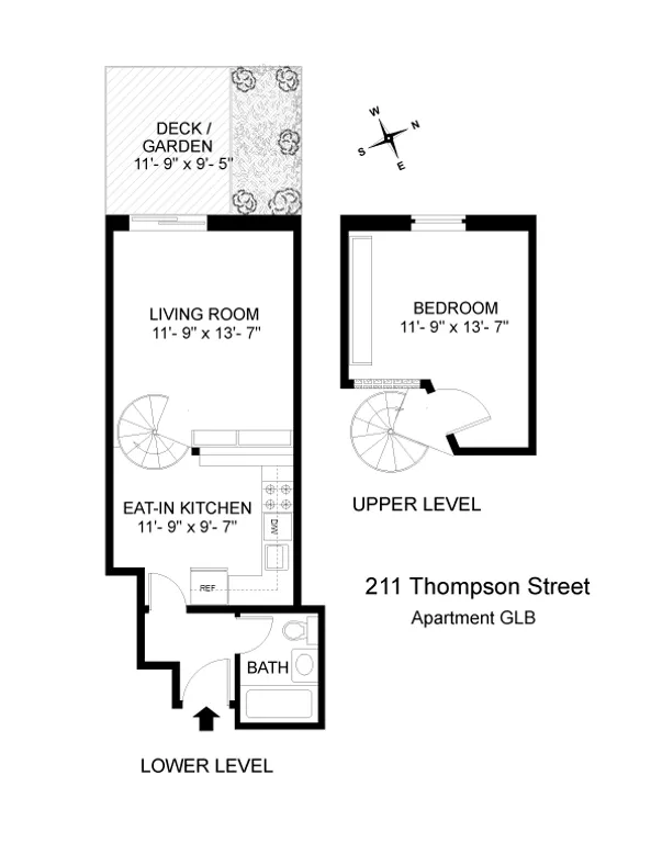 211 Thompson Street, GLB | floorplan | View 7