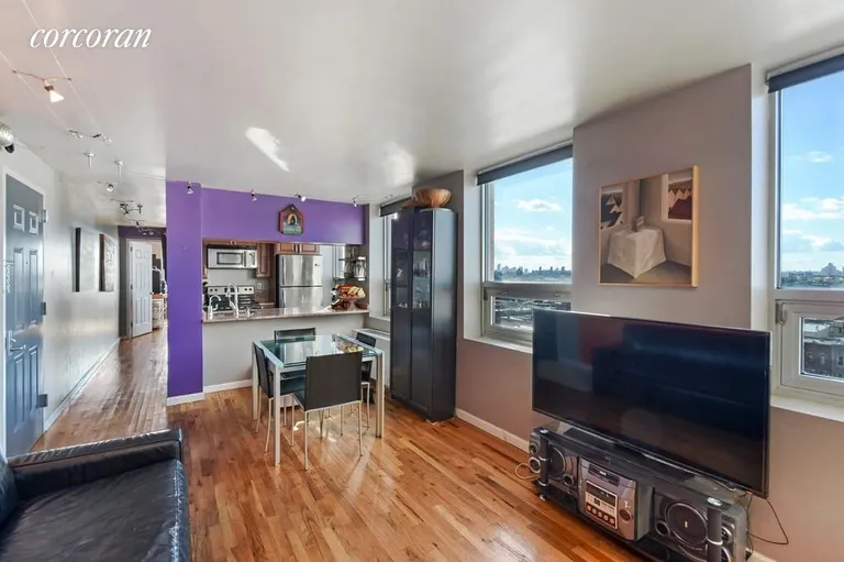 New York City Real Estate | View 358 Grove Street, 9A | Living Room/Open Kitchen | View 3