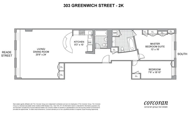 303 Greenwich Street, 2K | floorplan | View 5