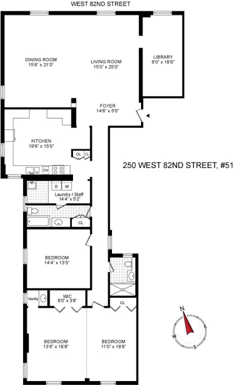 250 West 82nd Street, 51 | floorplan | View 10