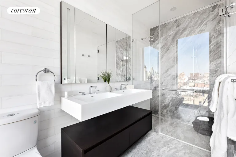 New York City Real Estate | View 287 East Houston Street, 9B | En-suite windowed master bathroom  | View 6