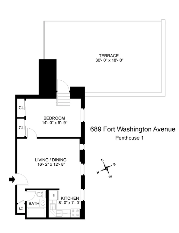 689 Fort Washington Avenue, PH1 | floorplan | View 6