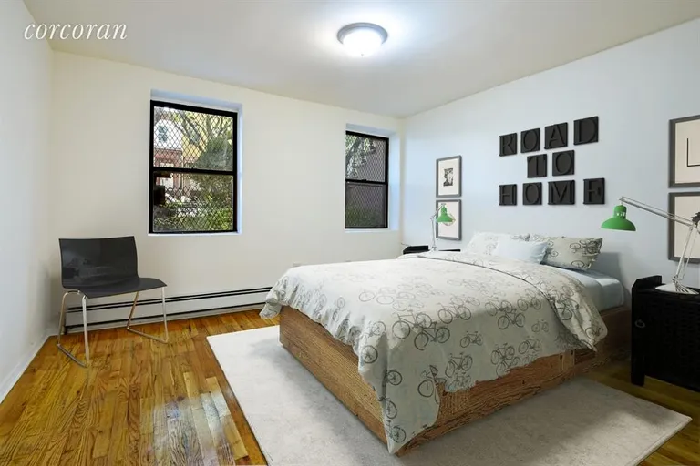 New York City Real Estate | View 379 Gates Avenue | Garden level bedroom  | View 6