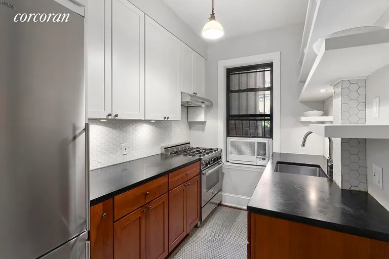 New York City Real Estate | View 943 President Street, 1F | Large Windowed Kitchen | View 3