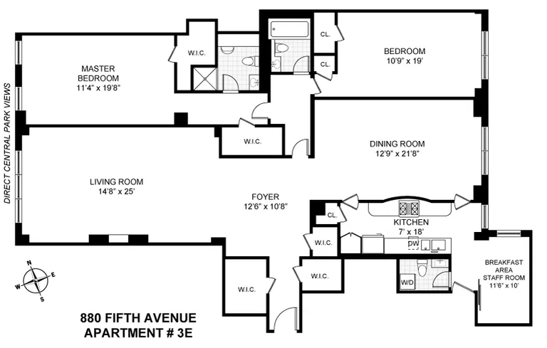 880 Fifth Avenue, 3E | floorplan | View 6