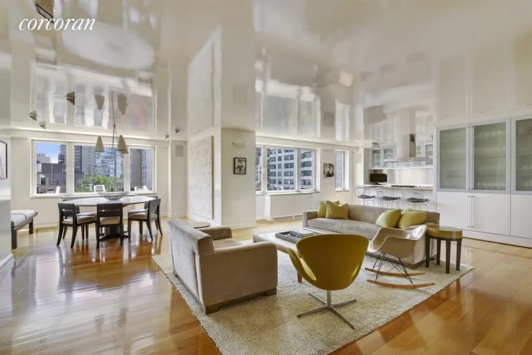 New York City Real Estate | View 196 East 75th Street, 8EFGH | Living Room / Dining Room | View 6