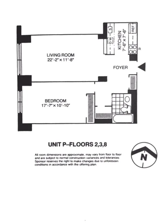 380 Rector Place, 3P | floorplan | View 9