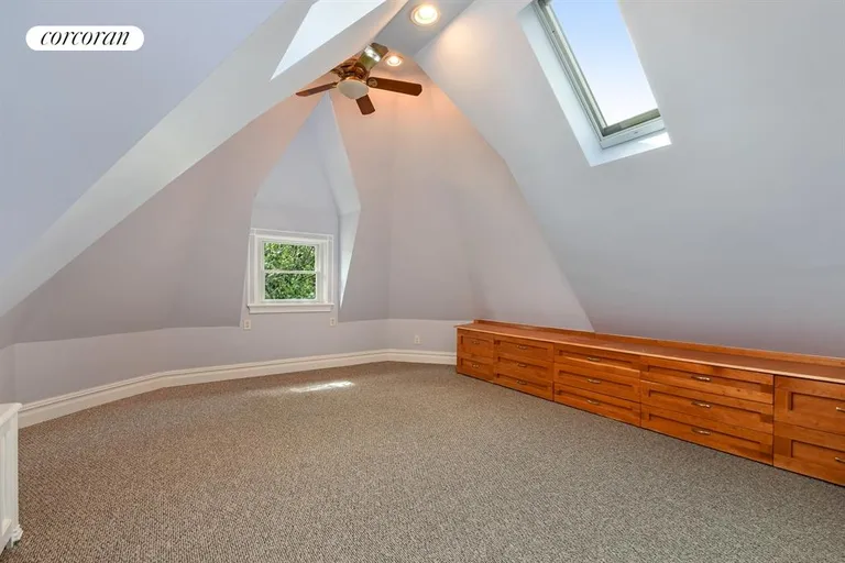 New York City Real Estate | View 1323 Ditmas Avenue | 3rd Fl. Bedroom with Ceiling Fan & Sky Light | View 12