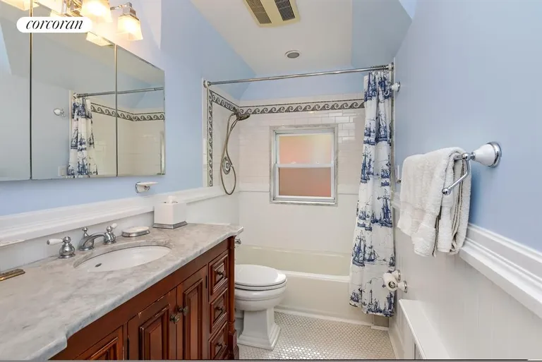 New York City Real Estate | View 1323 Ditmas Avenue | 3rd Fl. Bathroom with Decorative Tiles | View 13
