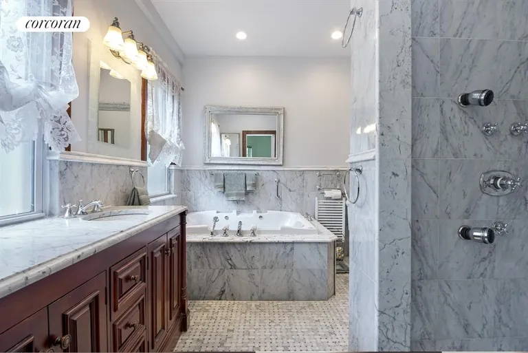 New York City Real Estate | View 1323 Ditmas Avenue | 2nd Fl. Master Bathroom, w/Marble Shower & Bath | View 9