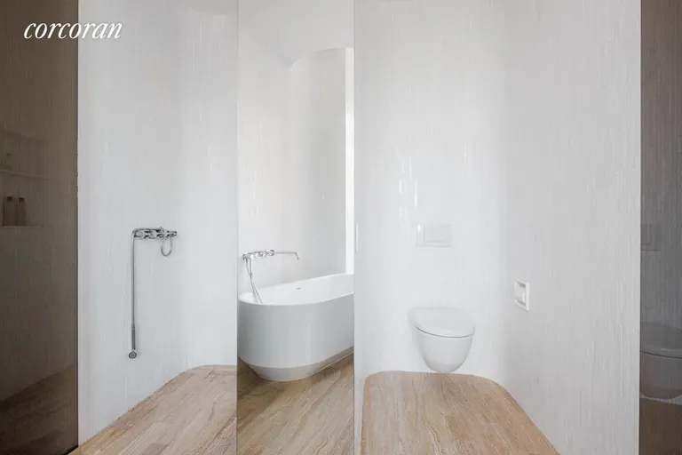 New York City Real Estate | View 56 Leonard Street, 25B EAST | Glass enclosed toilet and shower rooms | View 8