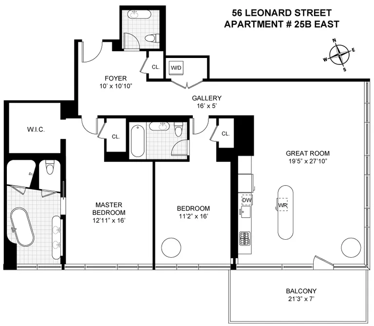 56 Leonard Street, 25B EAST | floorplan | View 20
