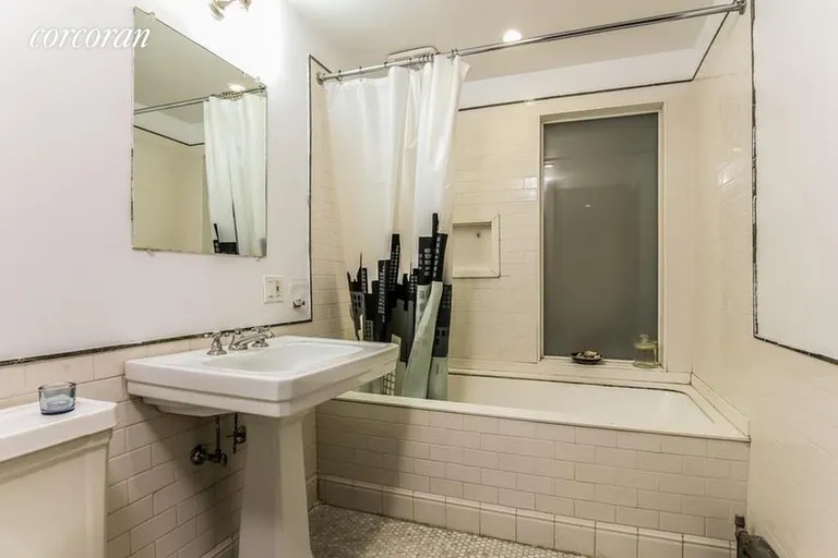 New York City Real Estate | View 111 South Elliott Place, GARDEN | Pristine White Bathroom | View 9