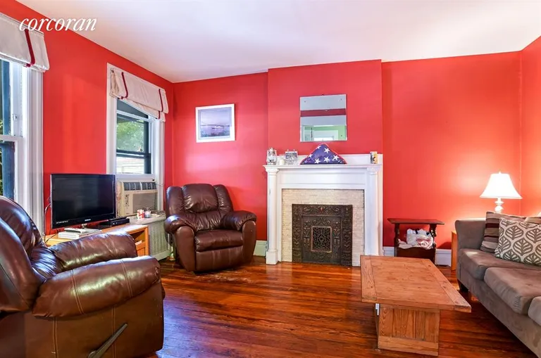 New York City Real Estate | View 401 Marlborough Road | West facing, open living room | View 2