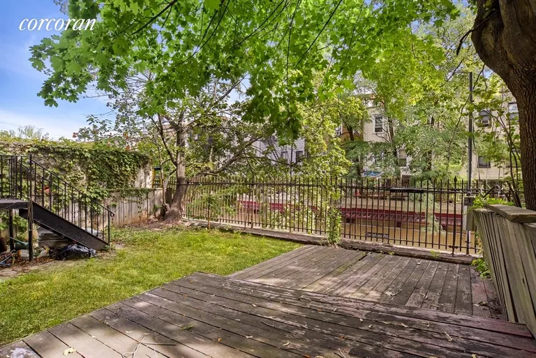 New York City Real Estate | View 401 Marlborough Road | East facing and airy backyard | View 10
